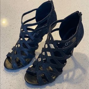 Black also high heel shoes